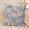 OOrla Kiely Flower Cushion Cover Silky Short Plush DoubleSided Printed Pillow Case for Sofa All Seasons Home Decor Gift