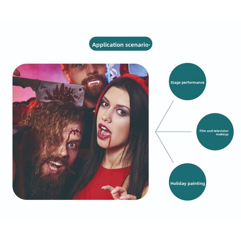 2-Pack 60ml Realistic Fake Blood - Premium Formula for Halloween, Vampiro Simulação, Cosplay, Kids Costume & Film Use