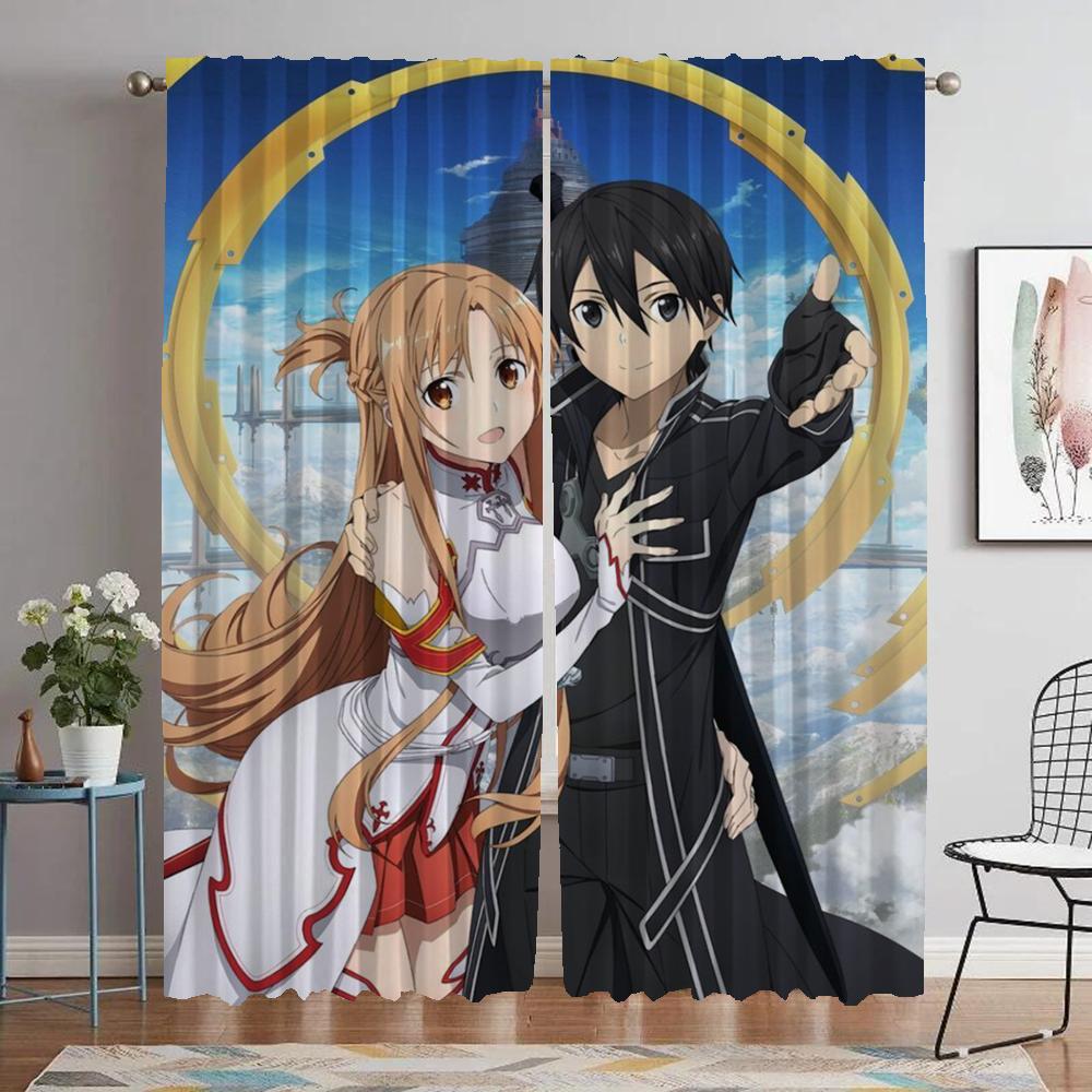 

CSMY sword art online 11.30 Занавеска для окна W96xH213cmx2pcs-CL