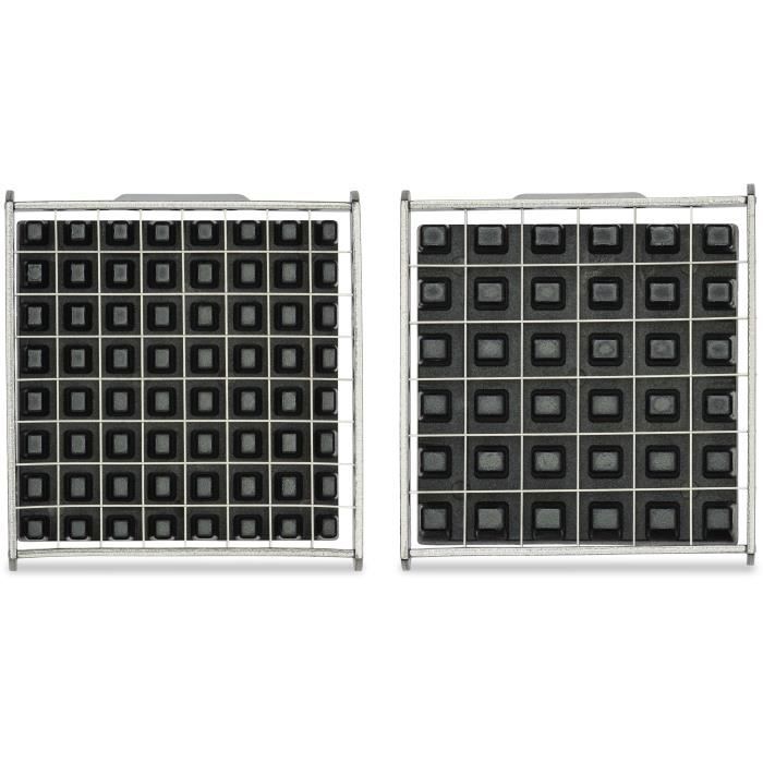 Coupe-frites - LIVOO - MEN410 - Acier inoxydable - 2 grilles - Pieds antidérapants et ventouse - Grilles compatible lave-vaisselle