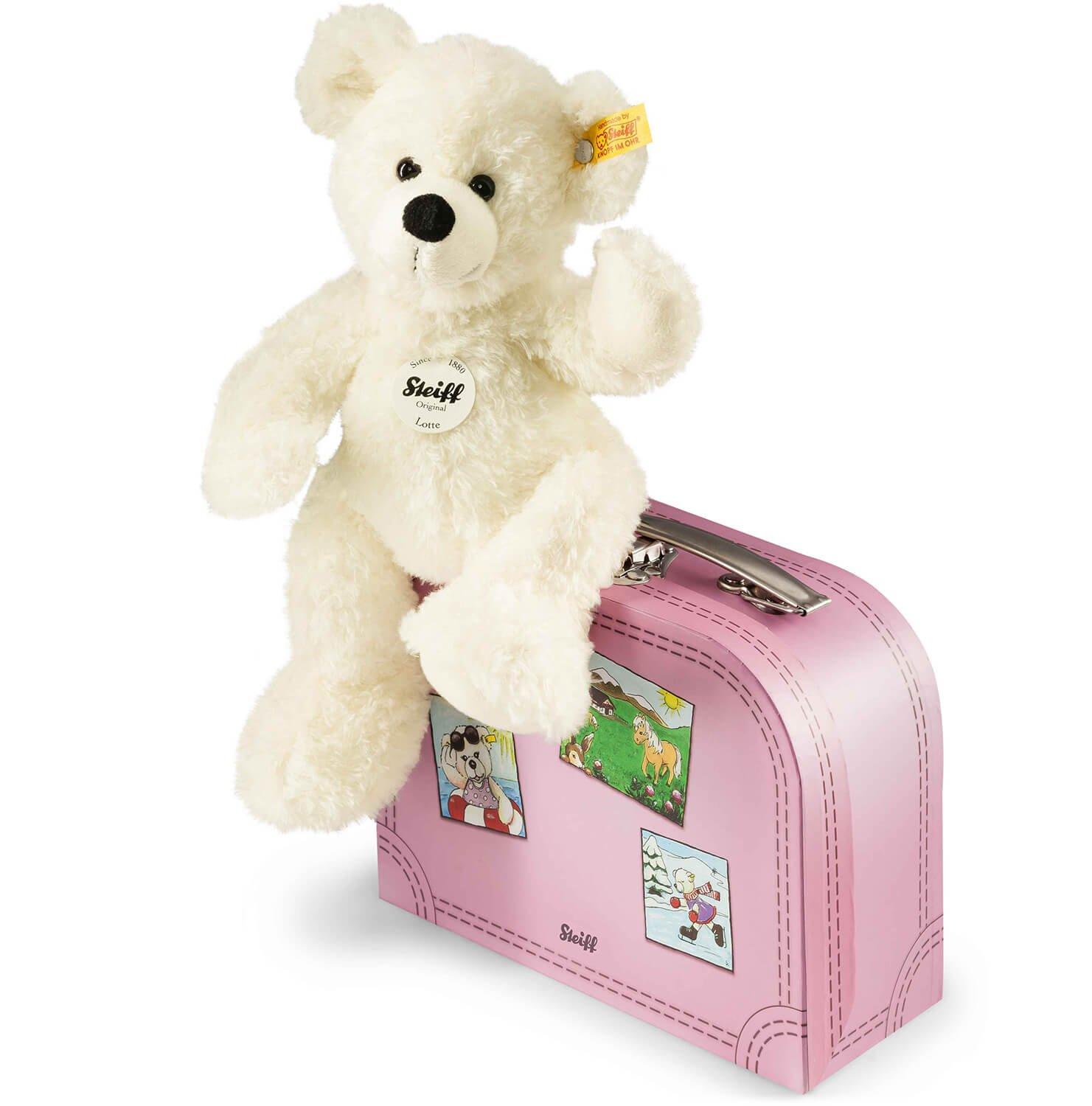 

Steiff Kids Teddy Bear Lotte Suitcase 28cm 111563 (Pink)