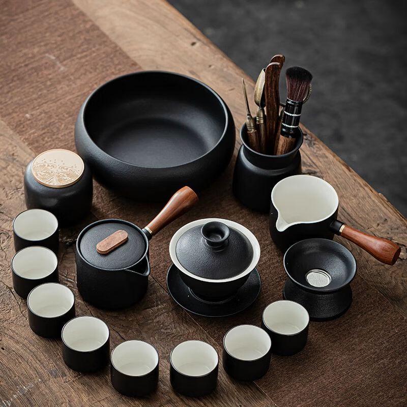 Zen Black Pottery Kung Fu Tea Set
