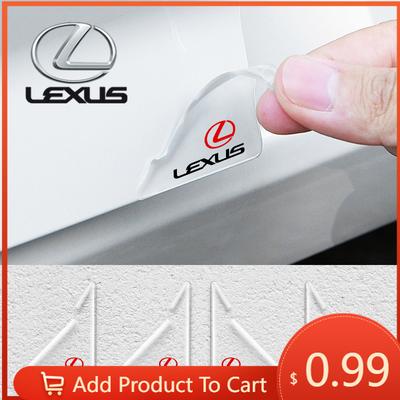 Interior Stickers 2Pcs Transparent Car Door Corner Anti-collision Covers Stickers For IS250 IS200 CT200h GS300 LS430 RX450