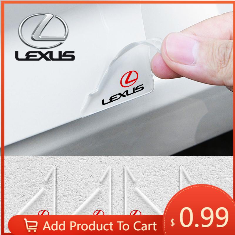 Interior Stickers 2Pcs Transparent Car Door Corner Anti-collision Covers Stickers For Lexus IS250 IS200 CT200h GS300 LS430 RX450