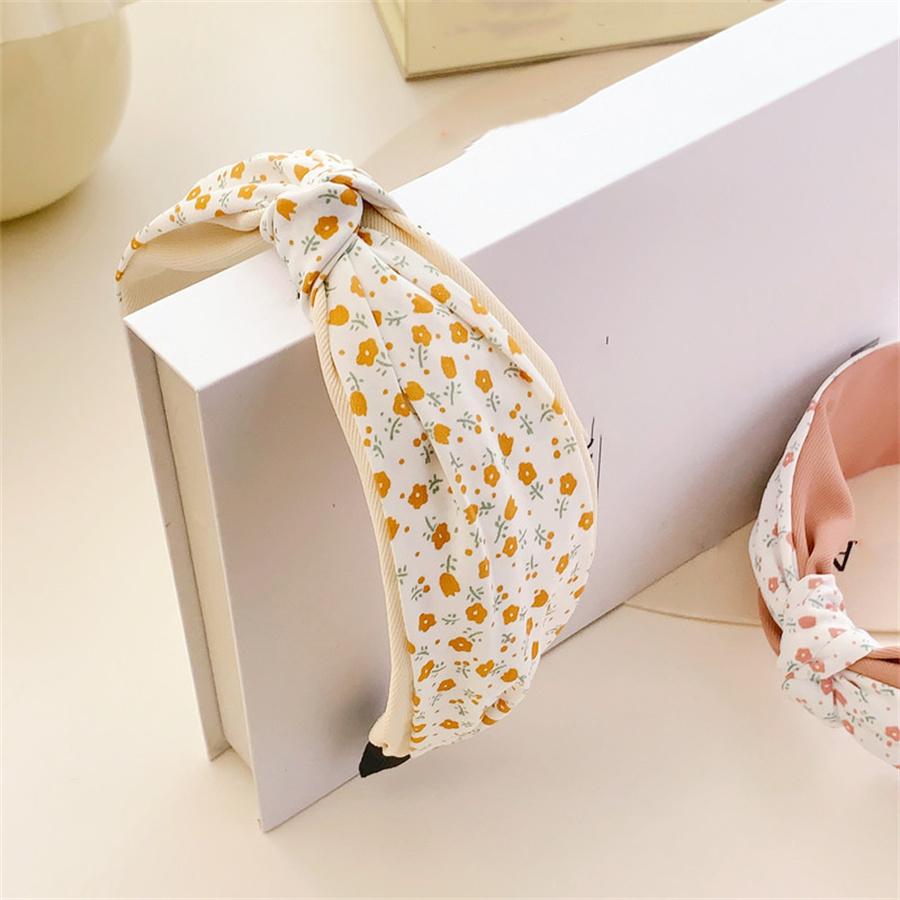 Fashionable and fresh patterned hairband for women, sweet floral bows, headband, children's dance versatile hair accessories