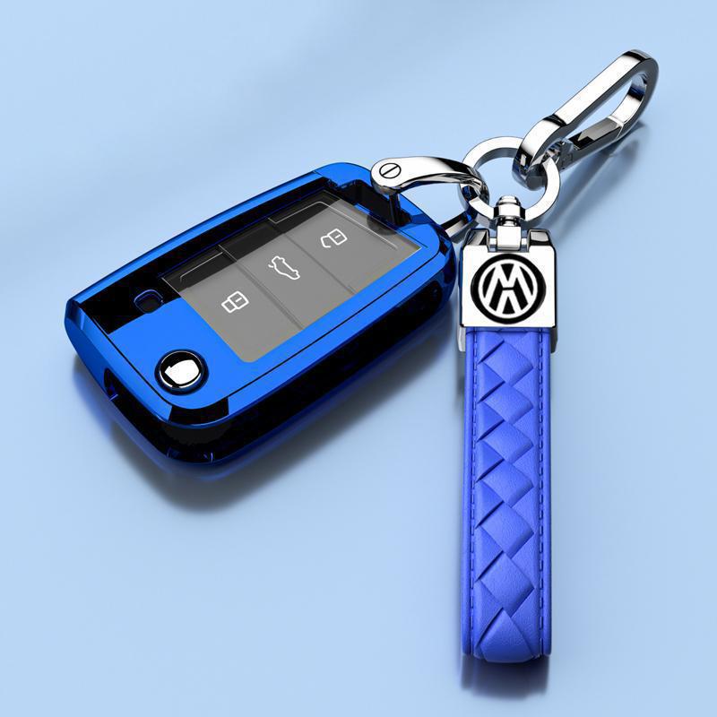 Luxury Key Case for 15-21 Volkswagen Lamando - Foldable Design for Men and Women