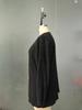 Brushed Solid Color Knit Plus Size Women's Coat - Autumn & Winter, Long-Sleeved, Loose Mid-Length