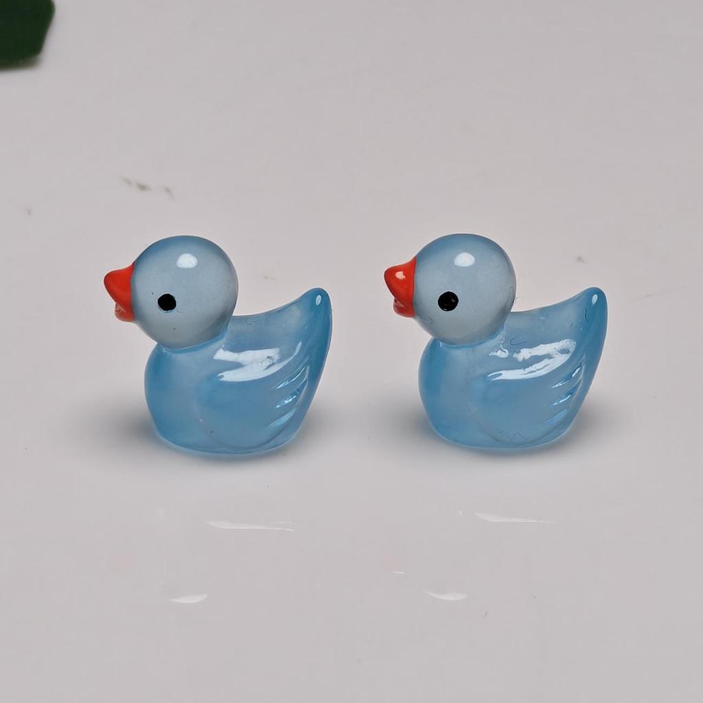 10-Color Luminous Mini Yellow Duck Ornaments for DIY Jewelry & Car Decoration