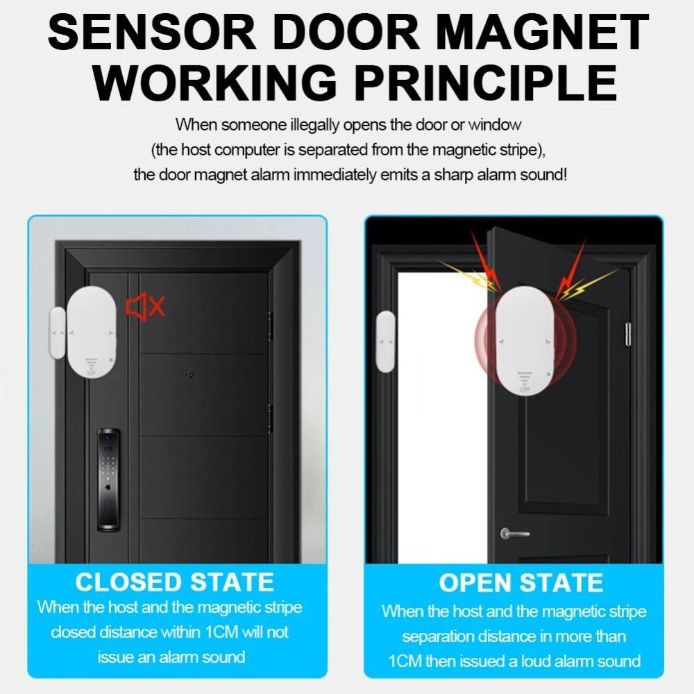 Magnetic Sensor Door Window Alarm Door Wireless Security System  For Home Garage Apartment and More