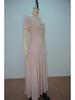 2026 Spring European & American Elegant Waist-Cinching Short Sleeve Solid Color Scarf Collar Dress