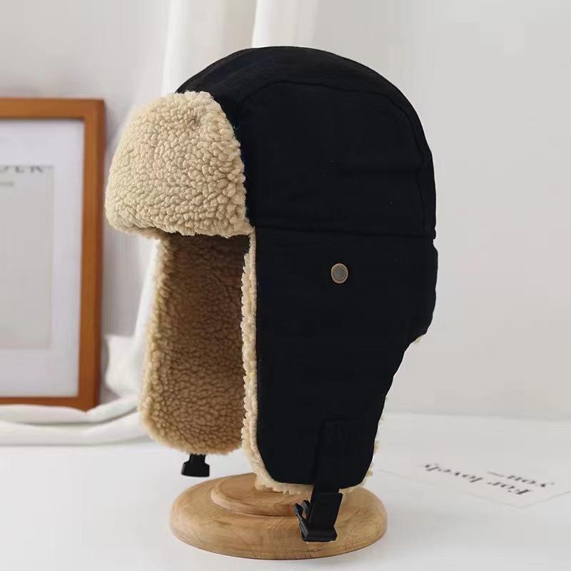 Zimowe Grube Ciepłe Czapki Chroniące Uszy Czapka Bomberka Unisex Męska Damska Jednolita Z Nausznikami Wiatroodporna Czapka Beanie Z Polarem Uszanka