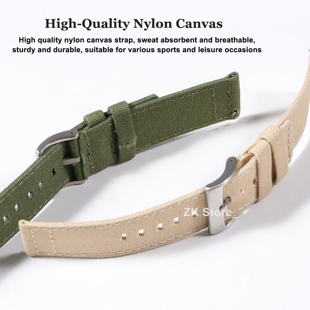 Neues Nylon-Canvas-Schnellverschluss-Uhrenarmband 20mm 22mm Ersatz-Uhrenarmbänder für Herren Damen Militär-Sport-Stoff-Armband Gürtel