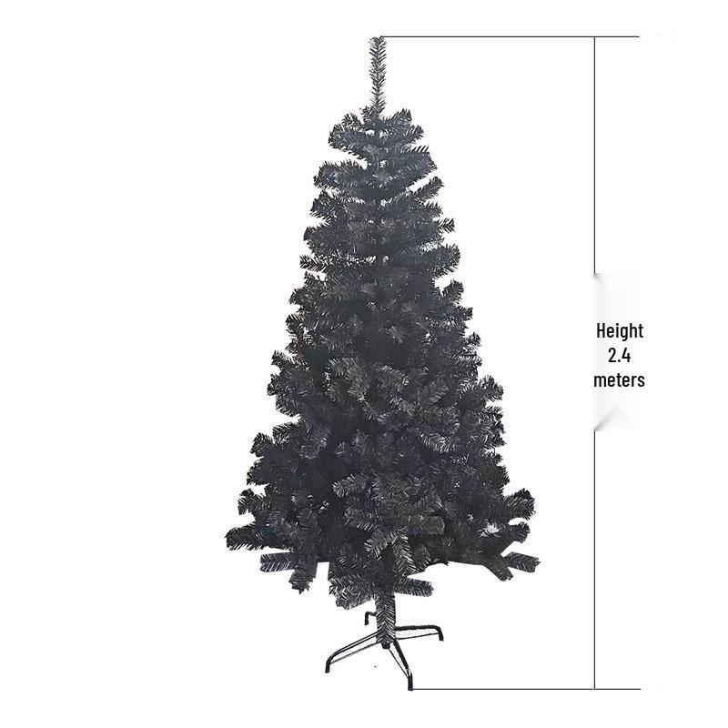 Black PVC Christmas Tree for Hotel Decoration - Large, DIY, Mini, Dense Simulation