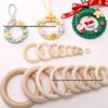 Beech Wooden Ring Hoop - Natural Wood Gymnastic Rings, DIY Accessories, Handbag Buckle, Curtain Bag for Children