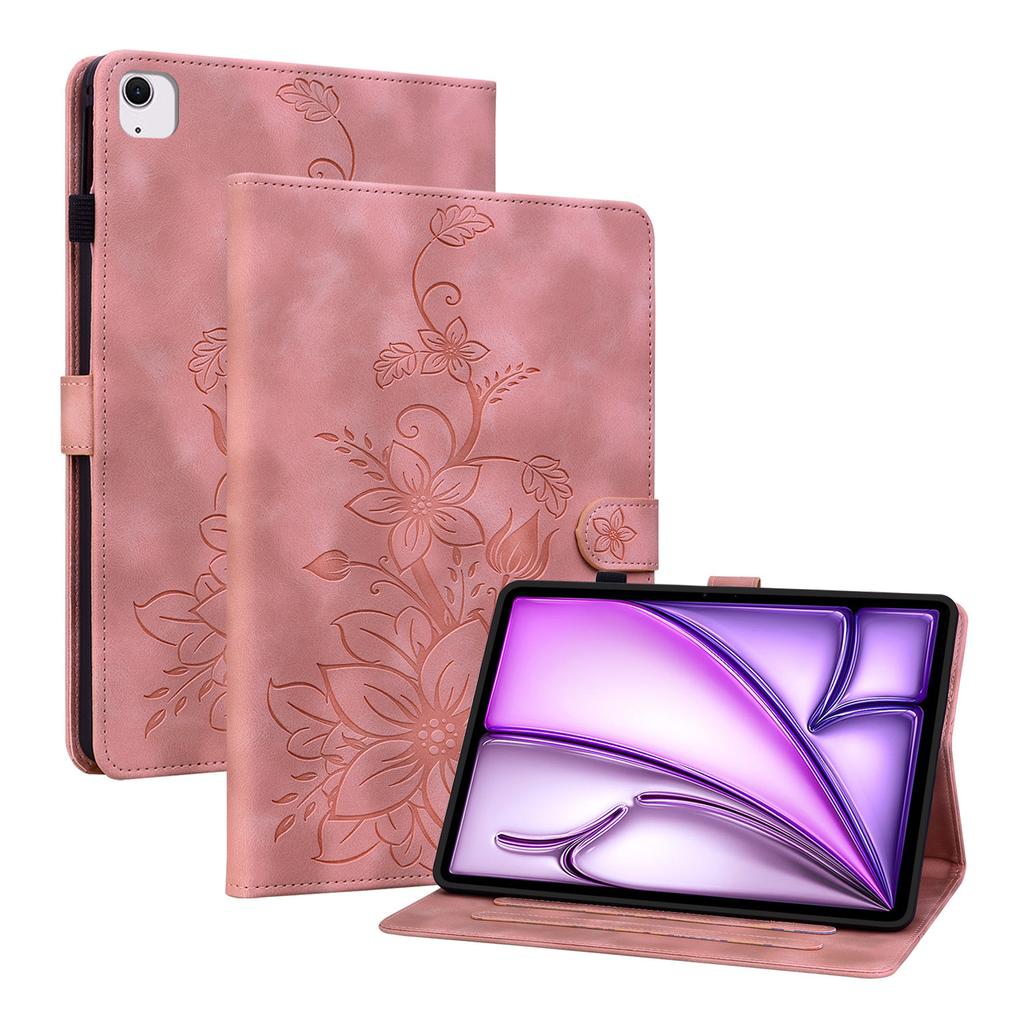Lily Leather Stand Case for IPad 2024 2025 A16 Pro Air 4 5 6 MINI 7 8 9 10th 11th Generation 10.2 10.9 11 12.9 13 Inch Cover