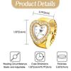 Heart Ring Watch, Gold: Simple and Stylish Quartz Stainless Steel Ring, Gold Fashion Accessory - Perfect Gift for Birthdays, Christmas, Valentine's
