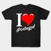 Unisex Mode T-Shirt Ich Liebe Portugal Aufdruck T-Shirt Große Größen XS-6XL T-Shirt 100% Baumwolle Oberteile Rundhals Kurzarm T-Shirts