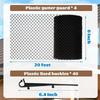 M-Modern-4Pack Gutter Guard Mesh Rolls 20 Feet Gutter Leaf Guards With 40 Clip Hooks, DIY Rain Gutter Covers Preventing Leaves