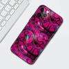 Pink Leather Snake Pattern Cell Phone Case For iPhone 11 13 7 8 Plus XR 12 Pro Max X 6 6s XS 12 Mini 5 SE Cover Black Soft Coque