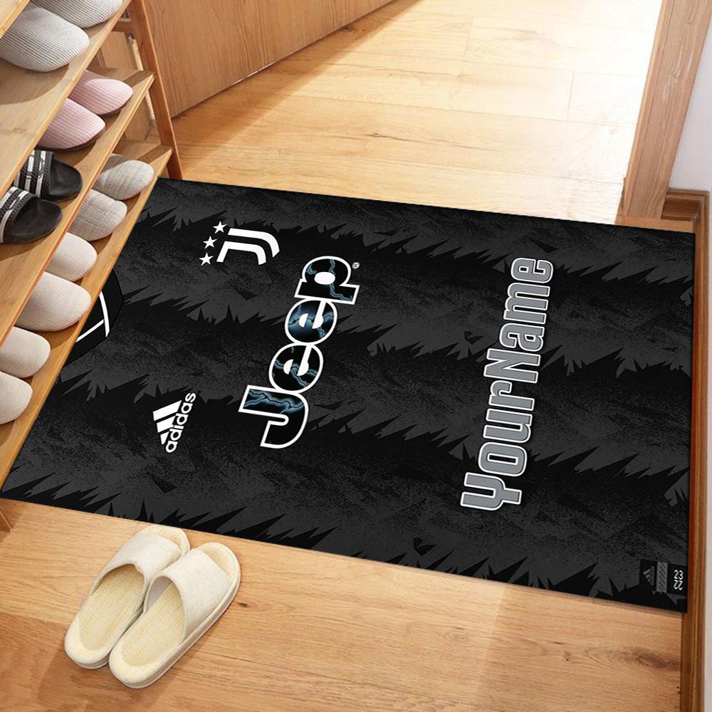 Juventus Customize Your Name Carpet Suitable for Playrooms Living Rooms Dining Room Balcony Antislip Carpet Anime Office Decor Wedding Party Gift