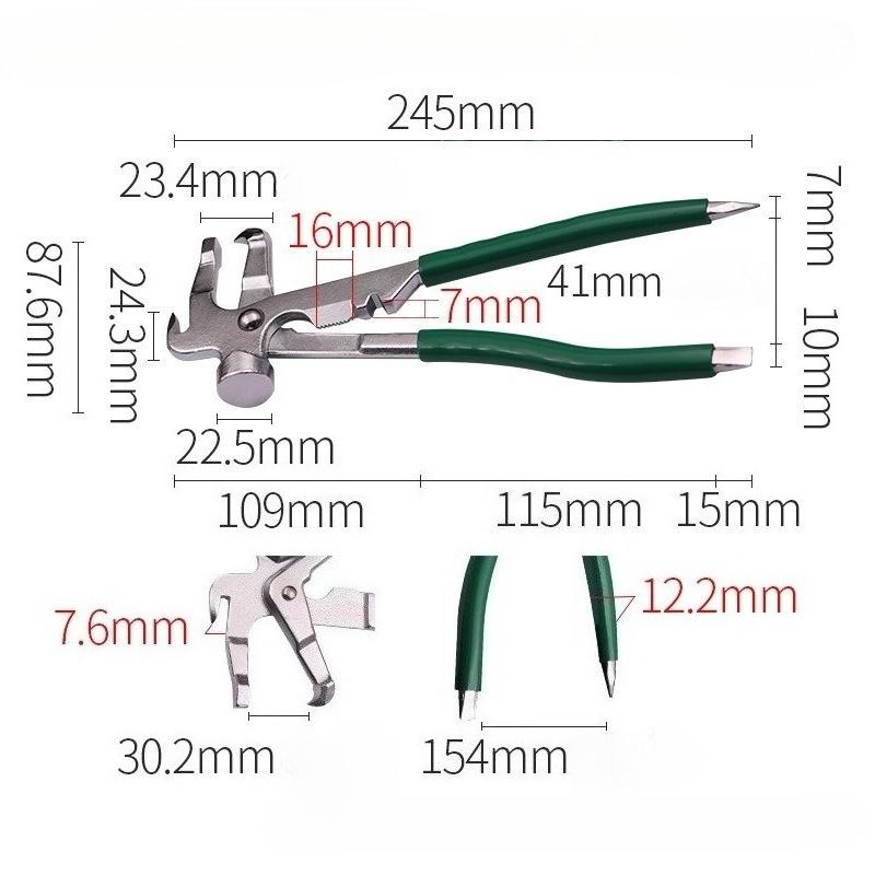 Reparatur Autoreifen Multifunktionshammer Auswuchtwerkzeug-Set Zange Radwuchtgerät Gewichte entfernen Werkstattausrüstung Autozubehör