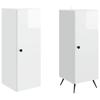 Cabinet Set 2 Pcs High Gloss White Wood Based Material