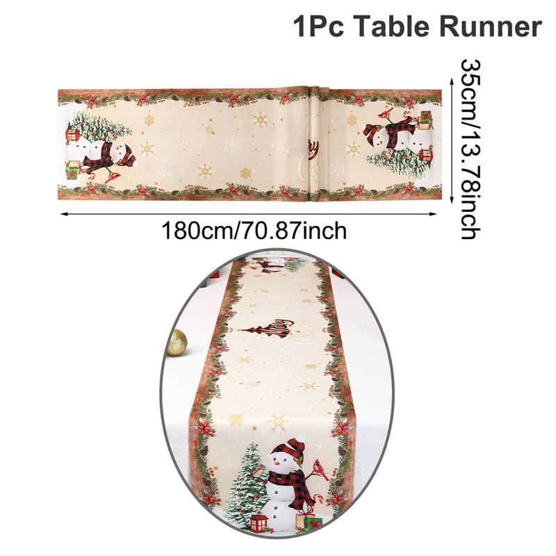 Santa Claus Christmas Table Runner Christmas Decorations For Home 2026 Xmas Table Flag Navidad Noel Gifts New Year Tablecloth