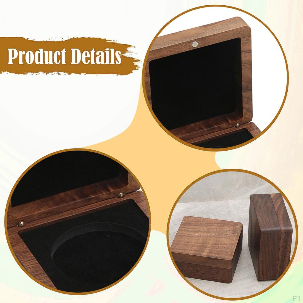 Classic, Portable, Dustproof Display Case Made of Black Walnut Wood for Storing Medals Honor And