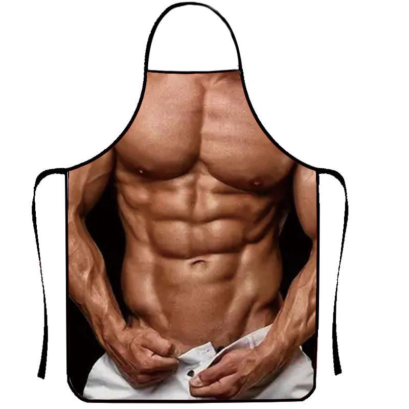 Creative Funny Character Print Waterproof Apron For Kitchen Cooking Home Use