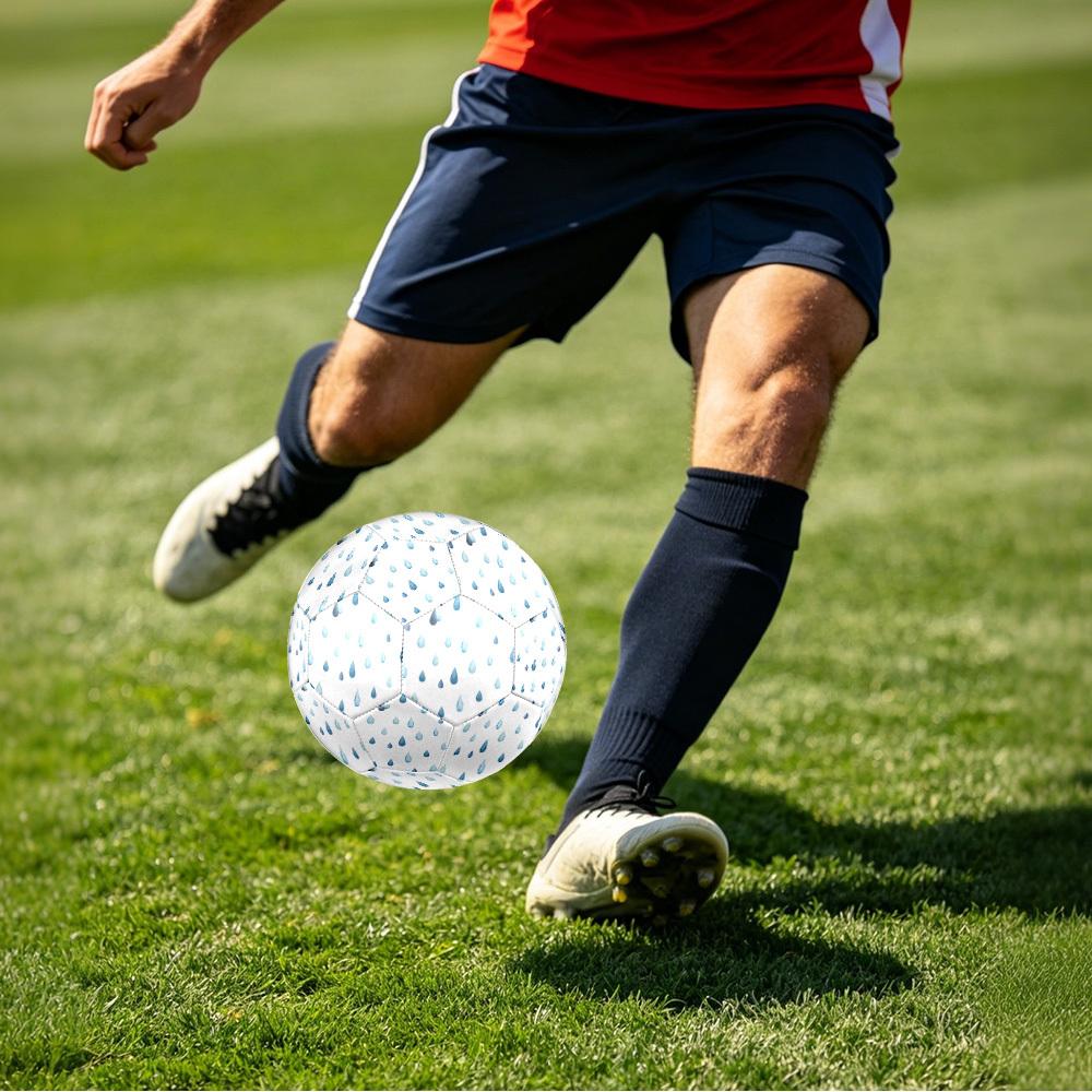 1pc Raindrops Size 5 Soccer Ball Professional Match Training Football Indoor &Outdoor Sports Ball Lightweight Durable c6584