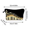 1 Stück Musiksymbol Tastaturdruck Kosmetikaufbewahrungstasche, Tragbare Make-up-Tasche Toilettenartikel Waschorganizer für Frauen Mädchen Halloween Weihnachtsgeschenke