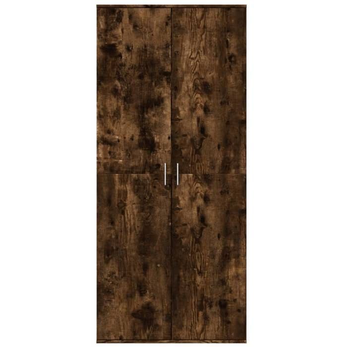 VidaXL High Buffet Smoked Oak 80x35x180 Cm Engineered Wood, Buffet, Storage Furniture, High Cabinet, Cabinet, Wardrobe 3276655