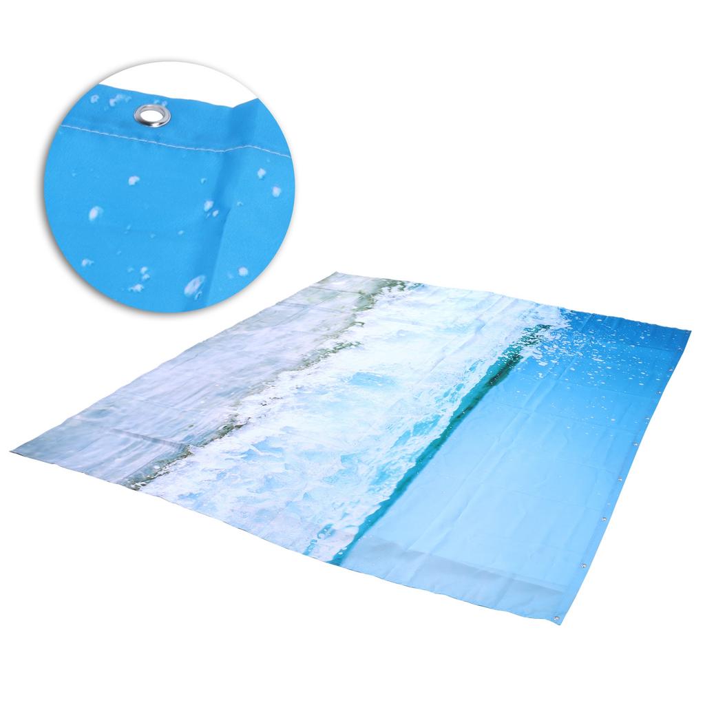 Freie Stanzung Duschvorhang mit Haken Wasserdichter Badevorhang für Zuhause Badezimmerzubehör 150x180 cm