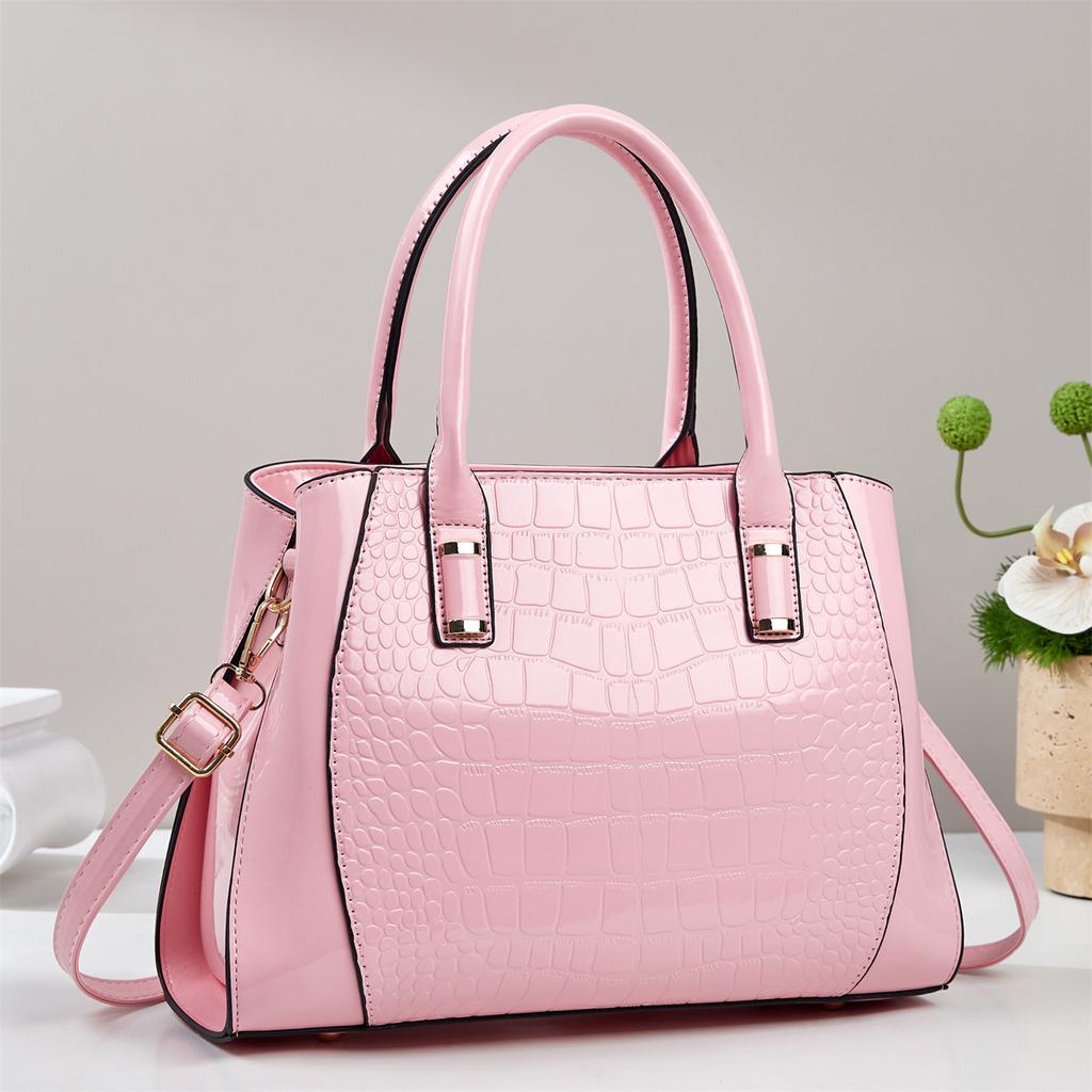 New Fashion Crocodile Pattern Handbag,Large Capacity Shoulder Crossbody Tote Bag