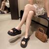 Muffin Thick-soled Heightened Cross-strapped Cool Slippers Women's Summer Wear Spring New Bohemian Beach Sandals