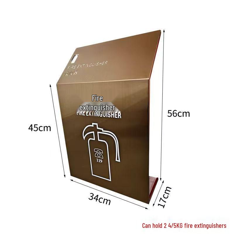 Stojan na hasicí přístroj s úložným prostorem a bezpečnostním krytem pro práškové hasicí přístroje