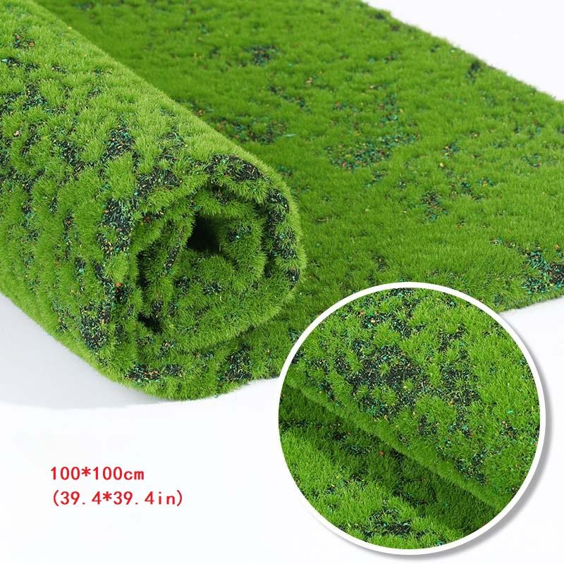 Artificial Plants Turf Moss Carpet Wall Turf Fake Green Grass Mat Decor For Home Floor Wedding Outdoor Garden Micro Landscape