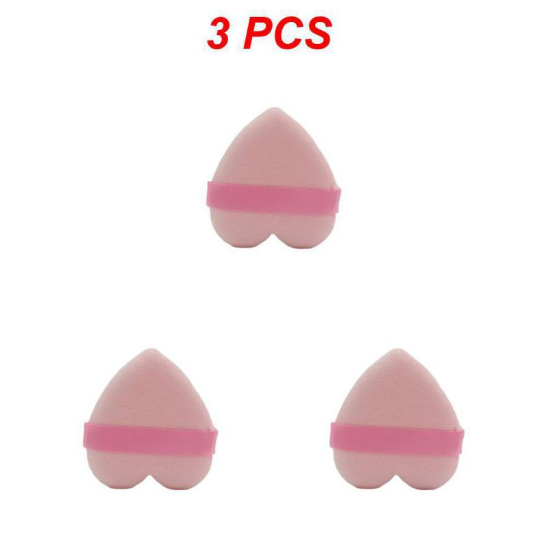 1/2/3PCS Heart-shaped Velvet Facial Face Makeup Puff Cosmetic Makeup Cotton Sponge Puffs Make Up Tools