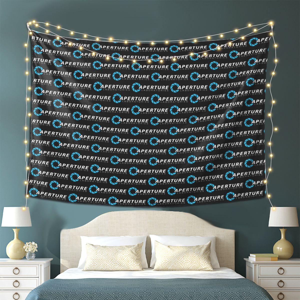 Aperture Science Laboratories  Portal Tapestry Wall Hanging Aesthetic Home Decor Tapestries for Dorm Room 100X70CM