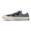 Chuck 1970s Women Low Round Toe Lace-up Canvas Shoes Grey Black 566137C