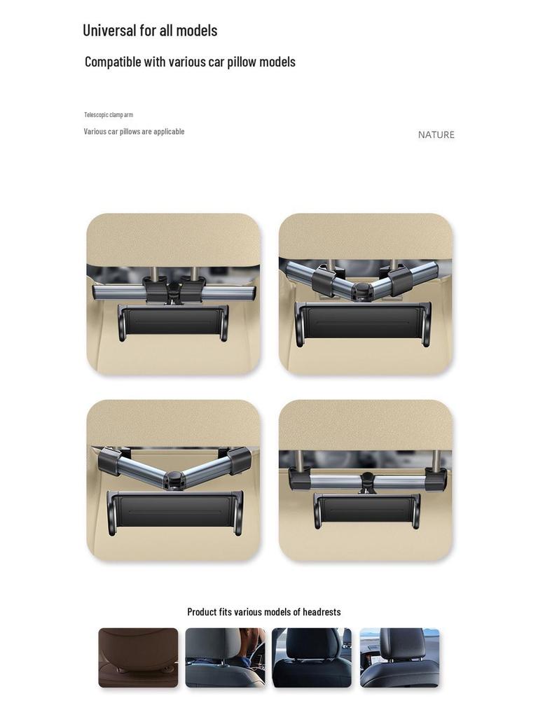 Rotatable Telescopic Universal Car Headrest Phone & Tablet Holder