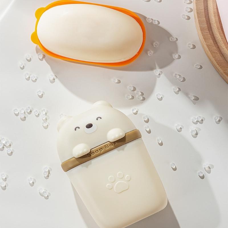 Drips Drying Soap Case With Secure Lid Portable Soap Box For Business Trip Family Travel Camping Bathroom Essential