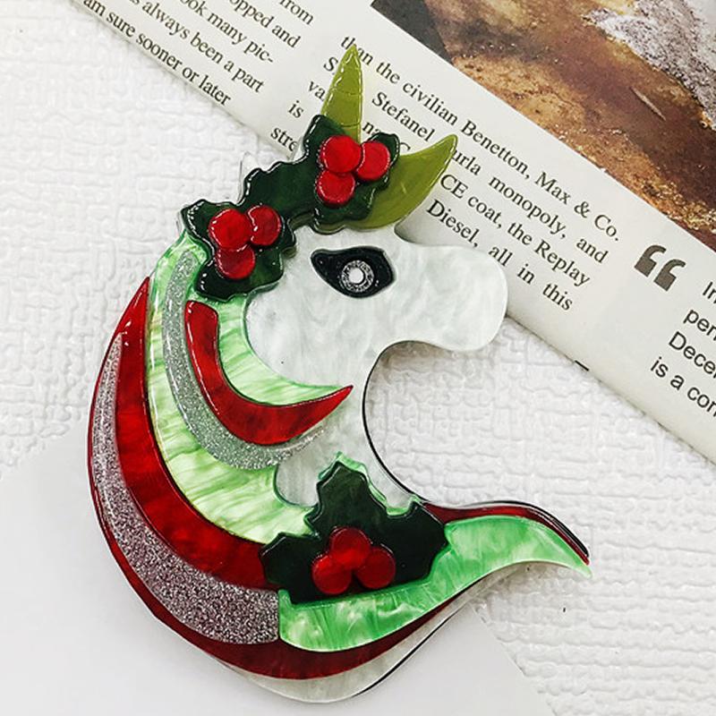 

Blucome милая акриловая брошь с мультяшным животным для женщин и мужчин, сумка, костюм, подарок на Новый год красный