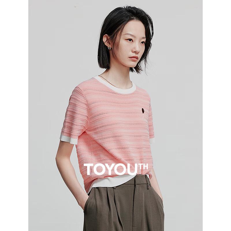 

Women s Color Block Ice Silk Knit Top S