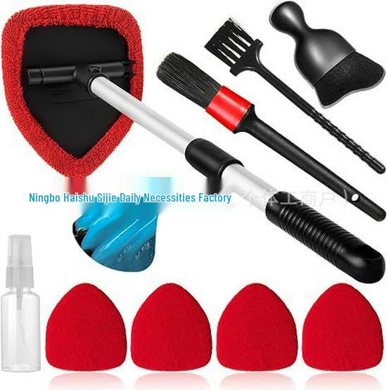 Telescopic Microfiber Car Window Cleaning & Defogging Brush Set