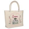Tote Bag - PLANETEE - Enora the Most Beautiful - Insulated - Natural Jute - Large Capacity