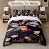 Jujutsu Kaisen 3Pcs Bedding Set, Personalized Custom Name Text, 1 Duvet Cover & 2 Pillowcases For Bedroom