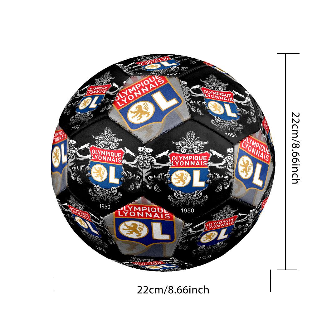 1 pz Pallone da Calcio Olympique Lyonnais Taglia 5 Pallone da Calcetto Indoor alla Moda Colorato Gioco in Cortile - Ottimo Regalo per Appassionati di Sport HE87
