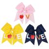 2Pcs New Children's Big Bow Clip Headdress Print Pattern Hair Clip Thread Streamer Hair Accessories Girl Gift