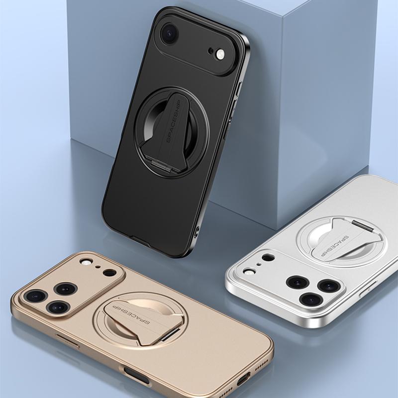 KEYSION Magnetische Handyhülle für iPhone 17 Pro Max Metalllack Silikon+PC Aufstellbarer Ständer Stoßfeste Hülle für iPhone 17 Air